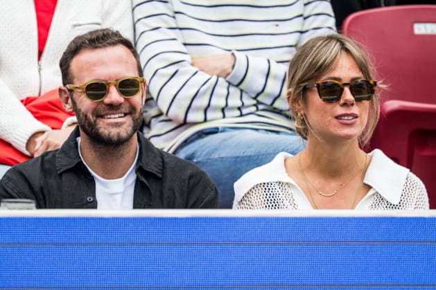240718 Juan Mata of Spain and wife during day 4 of the Nordea Open on July 18, 2024 in Bastad. Photo: Niclas Jönsson BILDBYRAN COP 273 NO0288 tennis ATP, Tennis Herren 250 nordea open bbeng Copyright: NICLASxJÖNSSON BB240718NO041