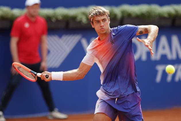 Tennis Herren ATP, Tennis Herren Tennis Herren Tour 500 European Open Hamburg, Hamburg Open ATP 500 2024 , 18.07.2024 , Flavio Cobolli ITA spielt eine Vorhand Copyright: FernandoxSoares