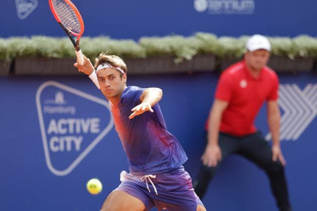 Tennis Herren ATP, Tennis Herren Tennis Herren Tour 500 European Open Hamburg, Hamburg Open ATP 500 2024 , 18.07.2024 , Flavio Cobolli ITA spielt eine Vorhand Copyright: FernandoxSoares