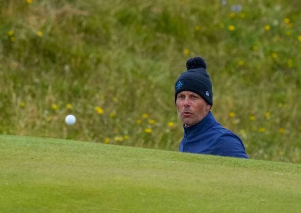 Henrik Stenson on the 5th hole. The British Open Championship, Day One, Golf, Royal Troon, Troon, UK - 18 July 2024  Copyright: xStuartxWallace Shutterstockx 14588001bf