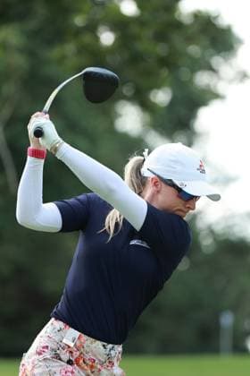 DANA Open SYLVANIA, OHIO - JULY 18: Jodi Ewart Shadoff of England tees off on the third hole during Day One of the Dana Open golf tournament at Highland Meadows Golf Club in Sylvania, Ohio USA, on Thursday, July 18, 2024. Sylvania Ohio United States  Copyright: xJorgexLemusx originalFilename:lemus-danaopen240718_np7CB.jpg