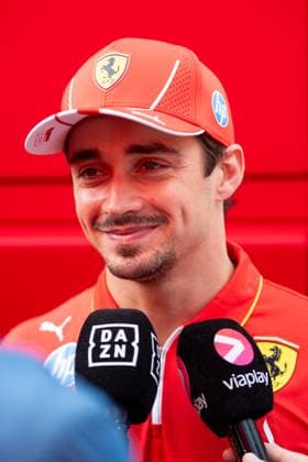 Charles Leclerc (Scuderia Ferrari HP, Monaco, 16) beim Interview, HUN, Formel 1 Weltmeisterschaft, Grand Prix von Ungarn, Hungaroring, Media Day, 18.07.2024 HUN, Formel 1 Weltmeisterschaft, Grand Prix von Ungarn, Hungaroring, Media Day, 18.07.2024 Mogyorod Copyright: xEibner-Pressefoto Memmlerx EP_MMR