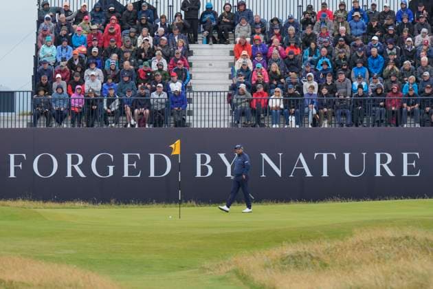 18th July 2024; Royal Troon Golf Club, Troon, South Ayrshire, Scotland; The Open Championship 1st round; Shane Lowry walks across the 7th green  ActionPlus12669442 StevenxFlynn