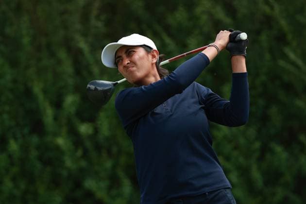 DANA Open SYLVANIA, OHIO - JULY 18: Aditi Ashok of India tees off on the 12th hole during Day One of the Dana Open golf tournament at Highland Meadows Golf Club in Sylvania, Ohio USA, on Thursday, July 18, 2024. Sylvania Ohio United States  Copyright: xJorgexLemusx originalFilename:lemus-danaopen240718_nppcx.jpg