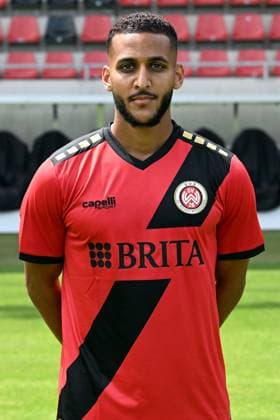 18.07.2024, xjhx, Fussball 3.Liga, SV Wehen Wiesbaden - Fototermin Saison 2024 25, Porträttermin 2024 2025 emspor, v.l. Amin Farouk (DFL DFB REGULATIONS PROHIBIT ANY USE OF PHOTOGRAPHS as IMAGE SEQUENCES and or QUASI-VIDEO) Wiesbaden