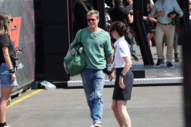 FORMULA 1 HUNGARIAN GRAND PRIX 2024 19.07.2024, Hungaroring, Budapest, FORMULA 1 HUNGARIAN GRAND PRIX 2024 , im Bild Schauspieler Brad Pitt kommt zu Dreharbeiten in das Fahrerlager von Budapest.