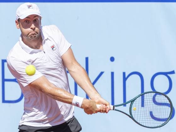 Gstaad Switzerland, 07 19 2024: Quentin Halys (FRA) in action during EFG Swiss Open. during EFG Swiss Open Gstaad, International Tennis match in Gstaad, Switzerland, July 19 2024  Copyright: xPatrickxDancel IPAxSportx xipa-ax xx IPA_48110666 IPA_Agency_IPA48110666