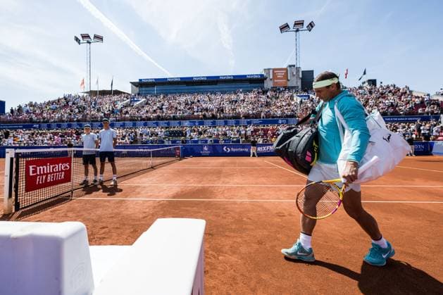 240719 Rafael Nadal of Spain during day 5 of the Nordea Open on July 19, 2024 in Bastad. Photo: Niclas Jönsson BILDBYRAN COP 273 NO0289 tennis ATP, Tennis Herren 250 nordea open bbeng Copyright: NICLASxJÖNSSON BB240719NO001
