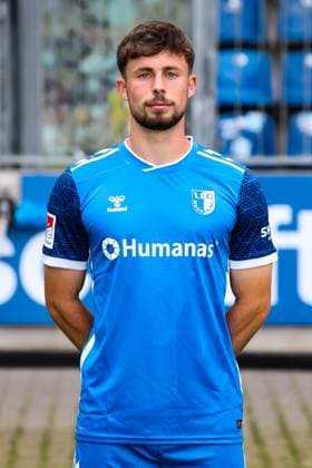 Marc Andre Jürgen, 1. FC Magdeburg - 2. Fussball Bundesliga Porträttermin 2. BL 2024 2025 offizieller Fototermin 1. FC Magdeburg in der Avnet Arena in Magdeburg - Porträt, Portrait, Einzelbild, Deutschland, Fussball, Maenner, GER, 18.07.2024