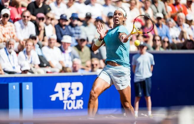 240719 Rafael Nadal of Spain during day 5 of the Nordea Open on July 19, 2024 in Bastad. Photo: Niclas Jönsson BILDBYRAN COP 273 NO0289 tennis ATP, Tennis Herren 250 nordea open bbeng Copyright: NICLASxJÖNSSON BB240719NO046