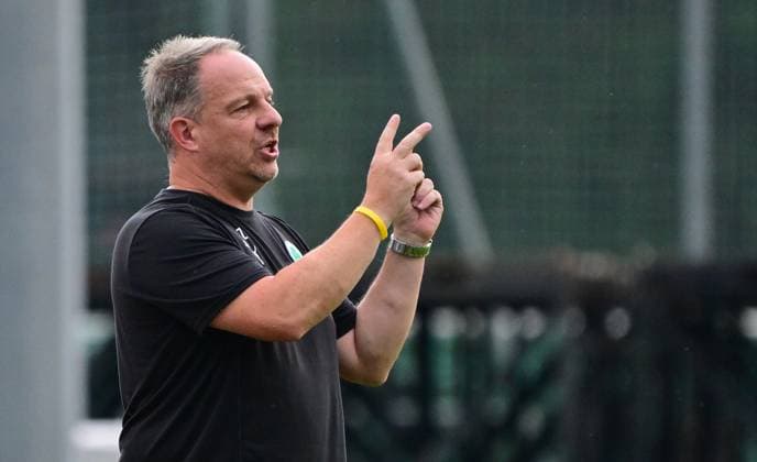 19.07.2024 - Fussball - Saison 2024 2025 - Testspiel Freundschaftsspiel Vorbereitungsspiel : SpVgg Greuther Fürth ( Kleeblatt ) - FC Sankt Pauli - MeZi - xmexzix - Alexander Zorniger ( Trainer SpVgg Greuther Fürth )