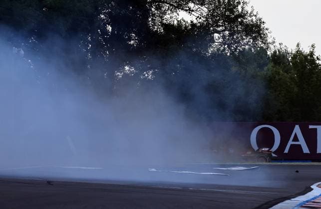 19.07.2024, Hungaroring, Budapest, FORMULA 1 HUNGARIAN GRAND PRIX 2024 , im Bild Unfall von Charles Leclerc (MCO), Scuderia Ferrari HP Defodi-506_20240719_hbr_4552