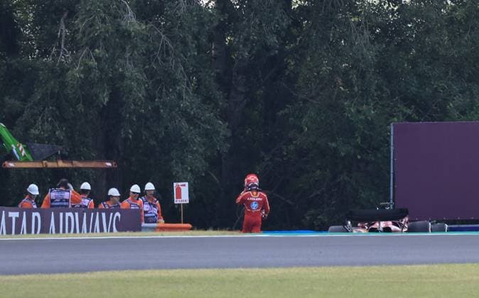 19.07.2024, Hungaroring, Budapest, FORMULA 1 HUNGARIAN GRAND PRIX 2024 , im Bild Unfall von Charles Leclerc (MCO), Scuderia Ferrari HP Defodi-506_20240719_hbr_4557