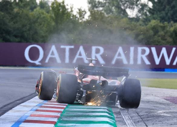 FORMULA 1 HUNGARIAN GRAND PRIX 2024 19.07.2024, Hungaroring, Budapest, FORMULA 1 HUNGARIAN GRAND PRIX 2024 , im Bild Unfall von Charles Leclerc (MCO), Scuderia Ferrari HP