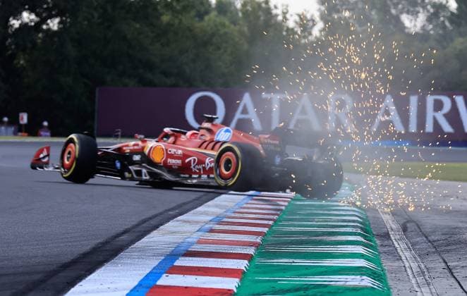 FORMULA 1 HUNGARIAN GRAND PRIX 2024 19.07.2024, Hungaroring, Budapest, FORMULA 1 HUNGARIAN GRAND PRIX 2024 , im Bild Unfall von Charles Leclerc (MCO), Scuderia Ferrari HP