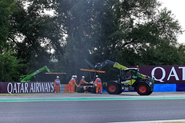 19.07.2024, Hungaroring, Budapest, FORMULA 1 HUNGARIAN GRAND PRIX 2024 , im Bild Unfall von Charles Leclerc (MCO), Scuderia Ferrari HP Defodi-506_20240719_hbr_4561