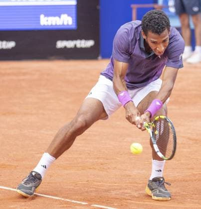 Gstaad Switzerland, 07 19 2024: Felix Auger-Aliassime (CAN) in action during EFG Swiss Open. during EFG Swiss Open Gstaad, International Tennis match in Gstaad, Switzerland, July 19 2024  Copyright: xPatrickxDancel IPAxSportx xipa-ax xx IPA_48121133 IPA_Agency_IPA48121133