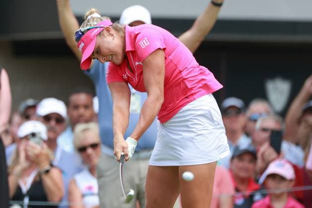 DANA Open SYLVANIA, OHIO - JULY 19: Lexi Thompson of Delray Beach, Florida hits from the 10th tee after being welcomed on Lexi Thompson Day in honor of the year of her retirement during the second round of the 40th Anniversary DANA Open golf tournament at Highland Meadows Golf Club in Sylvania, Ohio USA, on Friday, July 19, 2024. Sylvania Ohio United States  Copyright: xAmyxLemusx originalFilename:lemus-danaopen240719_nptGX.jpg