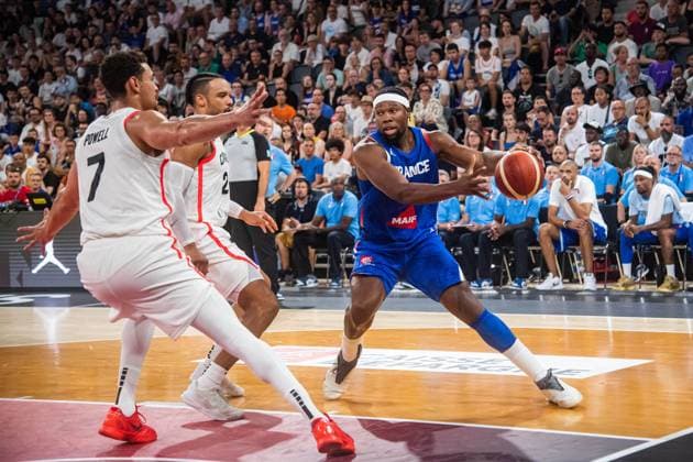 Guerschon Yabusele (France) BASKET : France x Canada - Match de preparation JO - 19 07 2024 BaptisteAutissier Panoramic 