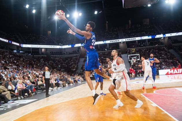Victor Wembanyama (France) BASKET : France x Canada - Match de preparation JO - 19 07 2024 BaptisteAutissier Panoramic 