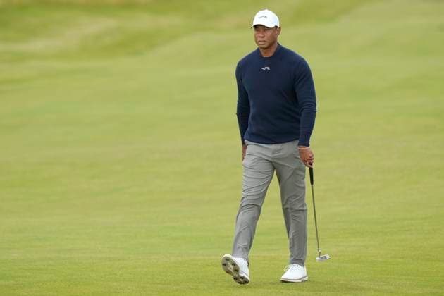 19th July 2024; Royal Troon Golf Club, Troon, South Ayrshire, Scotland; The Open Championship Round 2; Tiger Woods walks onto the 6th green  ActionPlus12669916 StevenxFlynn