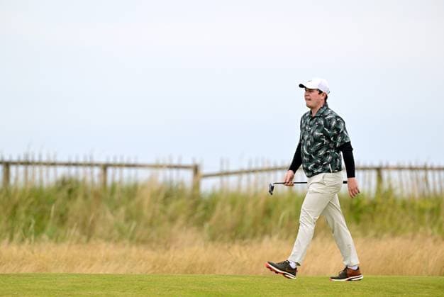 Robert MacIntyre on the 1st fairway The British Open Championship, Day Three, Golf, Royal Troon, Troon, UK - 20 July 2024  Copyright: xGreigxCowie Shutterstockx 14587997o