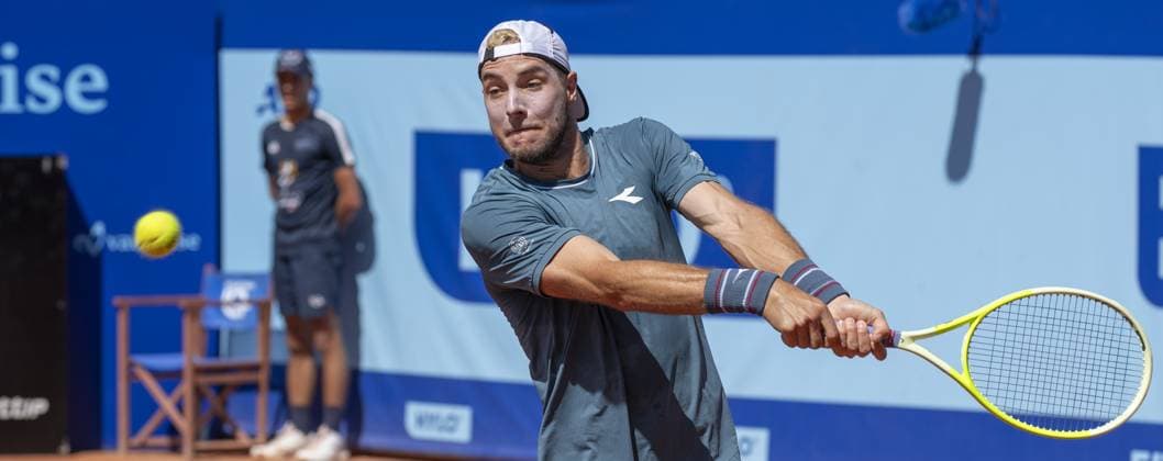 Gstaad Switzerland, 07 20 2024: Jan-Lennard Struff (GER) in semi final against Quentin Halys (FRA) during EFG Swiss Open. during EFG Swiss Open Gstaad, International Tennis match in Gstaad, Switzerland, July 20 2024  Copyright: xPatrickxDancel IPAxSportx xipa-ax xx IPA_48133246 IPA_Agency_IPA48133246