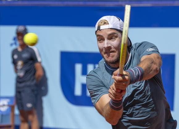 Gstaad Switzerland, 07 20 2024: Jan-Lennard Struff (GER) in semi final against Quentin Halys (FRA) during EFG Swiss Open. during EFG Swiss Open Gstaad, International Tennis match in Gstaad, Switzerland, July 20 2024  Copyright: xPatrickxDancel IPAxSportx xipa-ax xx IPA_48133248 IPA_Agency_IPA48133248