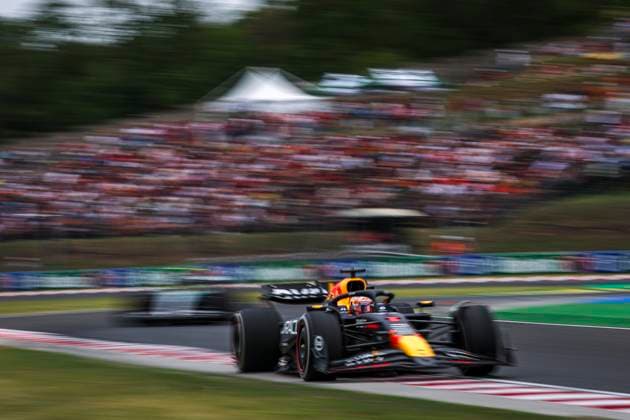 01 VERSTAPPEN Max (nld), Red Bull Racing RB20, action during the Formula 1 Hungarian Grand Prix 2024, 13th round of the 2024 Formula One World Championship, WM, Weltmeisterschaft from July 19 to 21, 2024 on the Hungaroring, in Mogyorod, Hungary - F1 - HUNGARIAN GRAND PRIX 2024 DPPI Panoramic  240720_R13_UNGHERIA_DP_EA028816