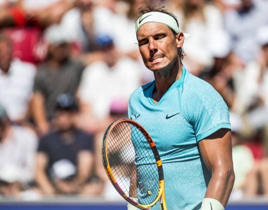 240720 Rafael Nadal of Spain looks dejected during day 6 of the Nordea Open on July 20, 2024 in Bastad. Photo: Niclas Jönsson BILDBYRAN COP 273 NO0290 tennis ATP, Tennis Herren 250 nordea open bbeng depp Copyright: NICLASxJÖNSSON BB240720NO033