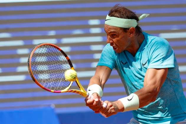 Spain s Rafael Nadal during Saturday s semi-final in the men s singles against Croatia s Duje AjdukoviÄ‡ in the Nordea Open in Bastad, Sweden on july 20, 2024. BASTAD SWEDEN x9200x