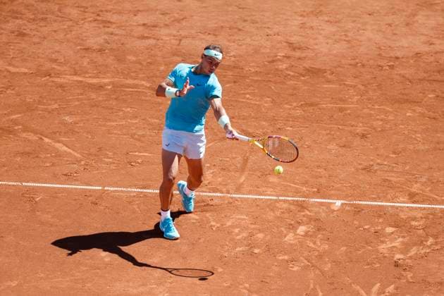 Spain s Rafael Nadal during Saturday s semi-final in the men s singles against Croatia s Duje AjdukoviÄ‡ in the Nordea Open in Bastad, Sweden on july 20, 2024. BASTAD SWEDEN x9200x