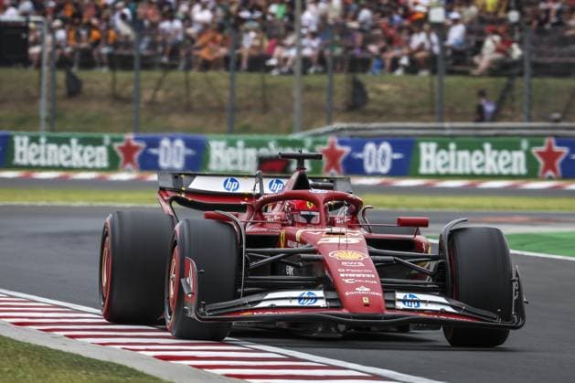 16 LECLERC Charles (mco), Scuderia Ferrari SF-24, action during the Formula 1 Hungarian Grand Prix 2024, 13th round of the 2024 Formula One World Championship, WM, Weltmeisterschaft from July 19 to 21, 2024 on the Hungaroring, in Mogyorod, Hungary - F1 - HUNGARIAN GRAND PRIX 2024 DPPI Panoramic  240720_R13_UNGHERIA_DP_1H0A5737