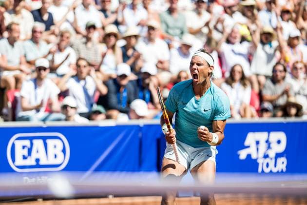 240720 Rafael Nadal of Spain celebrates during day 6 of the Nordea Open on July 20, 2024 in Bastad. Photo: Niclas Jönsson BILDBYRAN COP 273 NO0290 tennis ATP, Tennis Herren 250 nordea open bbeng jubel Copyright: NICLASxJÖNSSON BB240720NO040