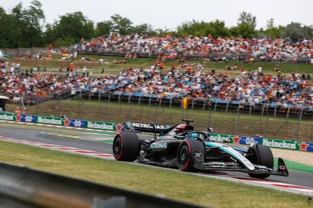63 George Russell (GBR, Mercedes-AMG Petronas F1 Team), F1 Grand Prix of Hungary at Hungaroring on July 20, 2024 in Budapest, Hungary. (Photo by HOCH ZWEI) Budapest Hungary