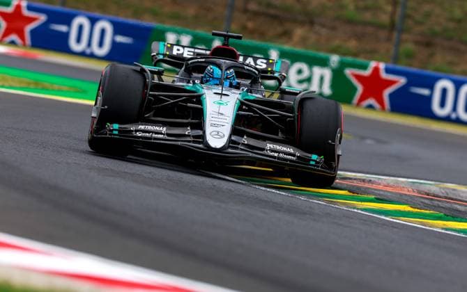 63 George Russell (GBR, Mercedes-AMG Petronas F1 Team), F1 Grand Prix of Hungary at Hungaroring on July 20, 2024 in Budapest, Hungary. (Photo by HOCH ZWEI) Budapest Hungary