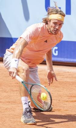 Gstaad Switzerland, 07 20 2024: Stefanos Tsitsipas (GRE) in semi final against Matteo Berrettini (ITA) during EFG Swiss Open. during EFG Swiss Open Gstaad, International Tennis match in Gstaad, Switzerland, July 20 2024  Copyright: xPatrickxDancel IPAxSportx xipa-ax xx IPA_48136317 IPA_Agency_IPA48136317