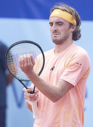 Gstaad Switzerland, 07 20 2024: Stefanos Tsitsipas (GRE) in semi final against Matteo Berrettini (ITA) during EFG Swiss Open. during EFG Swiss Open Gstaad, International Tennis match in Gstaad, Switzerland, July 20 2024  Copyright: xPatrickxDancel IPAxSportx xipa-ax xx IPA_48136376 IPA_Agency_IPA48136376