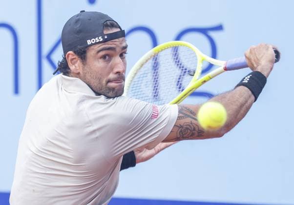 Gstaad Switzerland, 07 20 2024: Matteo Berrettini (ITA) in semi final against Stefanos Tsitsipas (GRE) during EFG Swiss Open. during EFG Swiss Open Gstaad, International Tennis match in Gstaad, Switzerland, July 20 2024  Copyright: xPatrickxDancel IPAxSportx xipa-ax xx IPA_48136394 IPA_Agency_IPA48136394