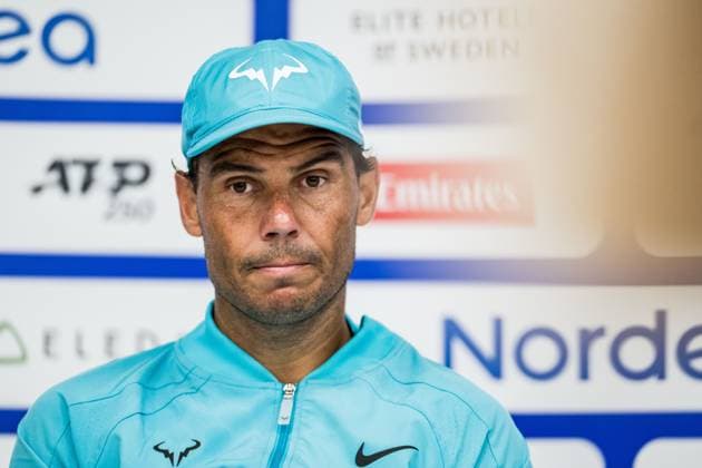 240720 Rafael Nadal of Spain looks dejected during day 6 of the Nordea Open on July 20, 2024 in Bastad. Photo: Niclas Jönsson BILDBYRAN COP 273 NO0290 tennis ATP, Tennis Herren 250 nordea open bbeng depp Copyright: NICLASxJÖNSSON BB240720NO056