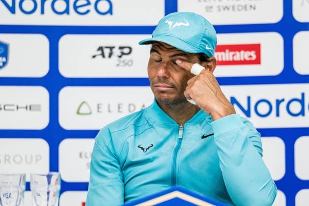 240720 Rafael Nadal of Spain looks dejected during day 6 of the Nordea Open on July 20, 2024 in Bastad. Photo: Niclas Jönsson BILDBYRAN COP 273 NO0290 tennis ATP, Tennis Herren 250 nordea open bbeng depp Copyright: NICLASxJÖNSSON BB240720NO059
