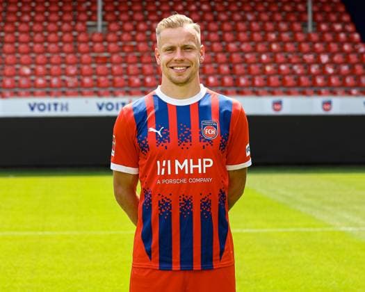 GER; FC Heidenheim 1846; 1. Bundesliga, Portraettermin 2024 2025, 19.07.2024, Lennard Maloney (FC Heidenheim 33) DFB DFL regulations prohibit any use of photographs as image sequences and or quasi-video. GER; FC Heidenheim 1846; 1. Bundesliga, Portraettermin 2024 2025, 19.07.2024 Heidenheim Copyright: xEibner-Pressefoto RogerxBuerkex EP_RBE