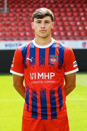 GER; FC Heidenheim 1846; 1. Bundesliga, Portraettermin 2024 2025, 19.07.2024, Luca Kerber (FC Heidenheim 20) DFB DFL regulations prohibit any use of photographs as image sequences and or quasi-video. GER; FC Heidenheim 1846; 1. Bundesliga, Portraettermin 2024 2025, 19.07.2024 Heidenheim Copyright: xEibner-Pressefoto RogerxBuerkex EP_RBE