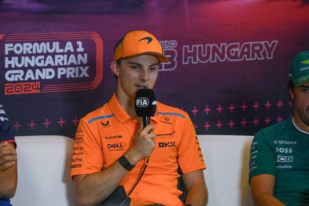 Formel 1 Budapest Ungarn, 20.07.2024 Oscar Piastri 81, McLaren Formula 1 Team in der Pressekonferenz; Formel 1 Budapest Ungarn, 20.07.2024 Copyright: xBEAUTIFULxSPORTS Erlhofx