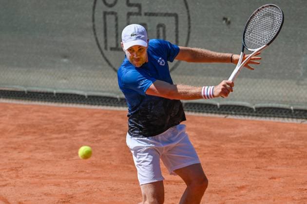Julian Reister GER 20.07.2024 Tennis Bundesliga Herren 30 Finalspiel, TC Bredeney vs TV Ober-Eschbach, Tennis Club Bredeney, Essen, NRW Germany *** Julian Reister GER 20 07 2024 Tennis Bundesliga Men 30 Final, TC Bredeney vs TV Ober Eschbach, Tennis Club Bredeney, Essen, NRW Germany Copyright: xpepphotox xPeterxEppingerx pep00321, pep_20240720_hm