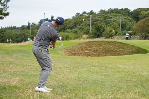 20th July 2024; Royal Troon Golf Club, Troon, South Ayrshire, Scotland; The Open Championship Round 3; Adam Scott chips to the 11th green  ActionPlus12670026 StevenxFlynn