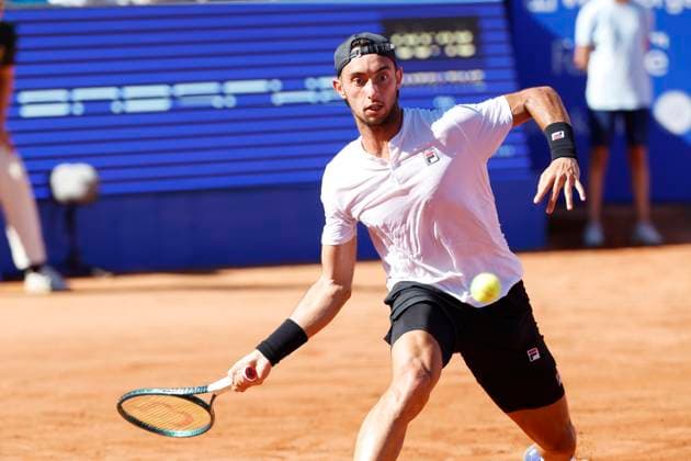 Argentina s Thiago Agustin Tirante during Saturday s semifinal in the men s singles against Portugal s Nuno Borges in the Nordea Open in Bastad, Sweden on july 20, 2024. BASTAD SWEDEN x9200x