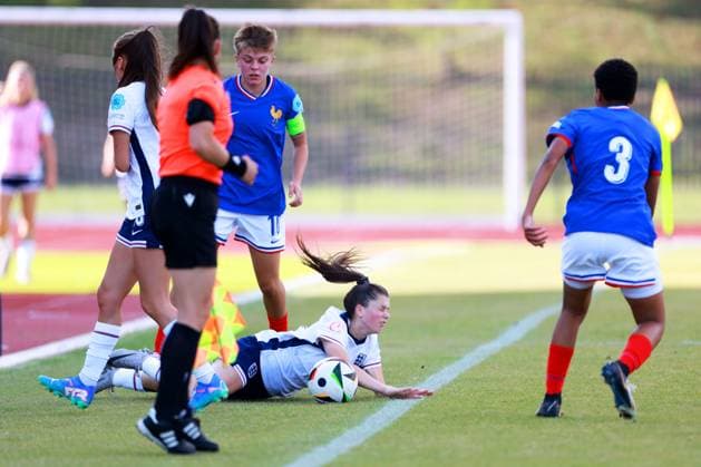 Madison Earl of England England U19 v France U19, UEFA Women s U19 Championships, Group A, Football, Jonava City Stadium, Jonava, Lithuania - 20 Jul 2024 Editorial use only  Copyright: xNikolaxKrstic Shutterstockx 14587630ah