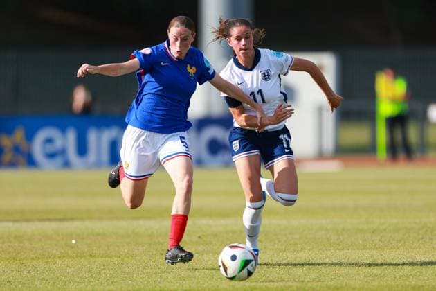 Freya Godfrey of England England U19 v France U19, UEFA Women s U19 Championships, Group A, Football, Jonava City Stadium, Jonava, Lithuania - 20 Jul 2024 Editorial use only  Copyright: xNikolaxKrstic Shutterstockx 14587630ak