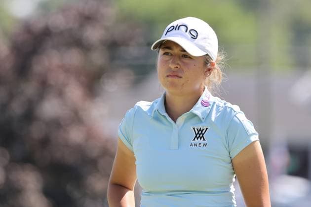 SYLVANIA, OH - JULY 20: Malia Nam looks on as she walks off of the ninth green during the third round of the LPGA, Golf Damen Dana Open on July 20, 2024 at Highland Meadows Golf Club in Sylvania, Ohio. (Photo by Scott W. Grau Icon Sportswire) GOLF: JUL 20 LPGA Dana Open EDITORIAL USE ONLY Icon24072002